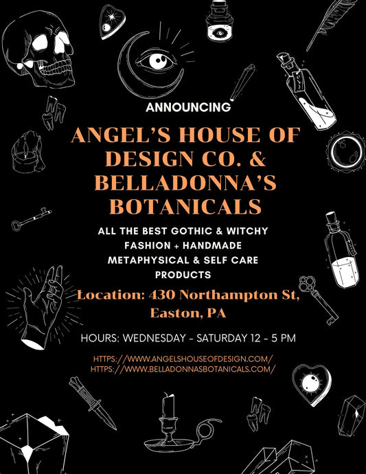 Belladonna's Botanicals is excited to announce our partnership with Angel's House of Design in Easton, PA!!!