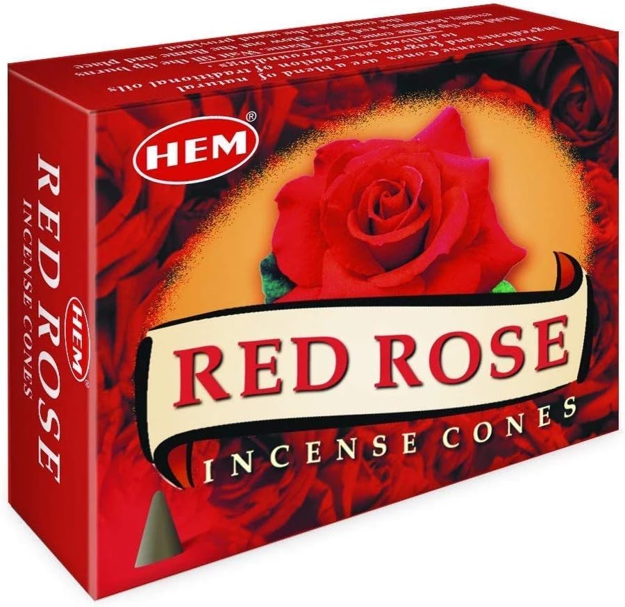 Red Rose Incense Cones (Hem)