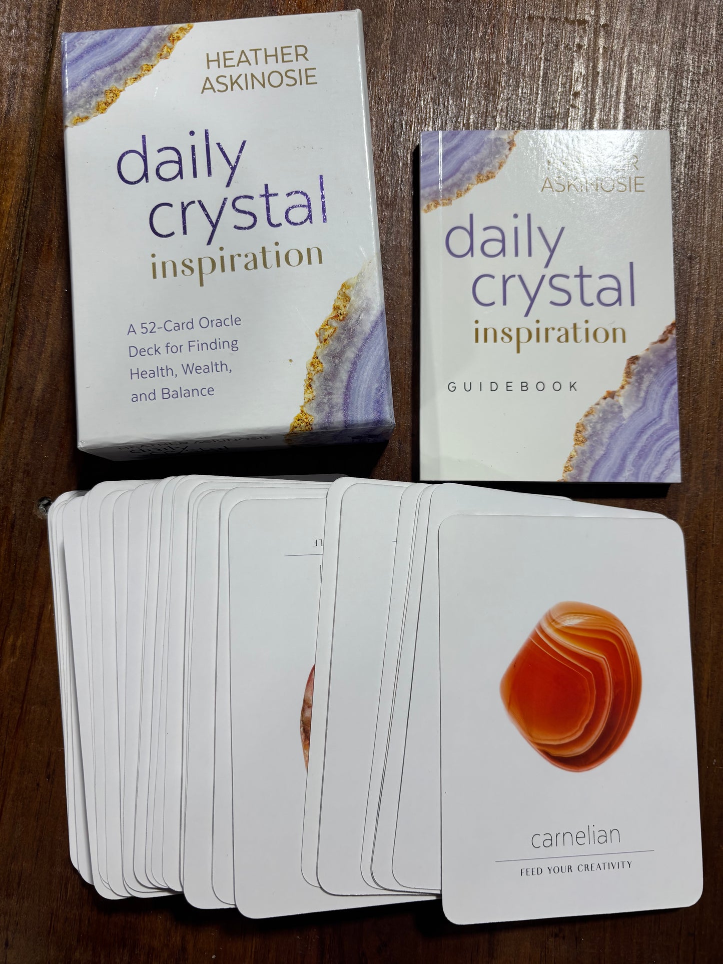 Daily Crystal Inspiration: A 52-Card Oracle Deck for Finding Health, Wealth, and Balance (Used)