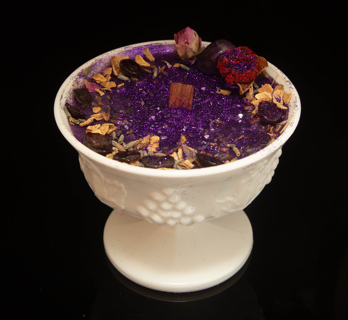 Hecate Devotional Candle (Milkglass Bowls)
