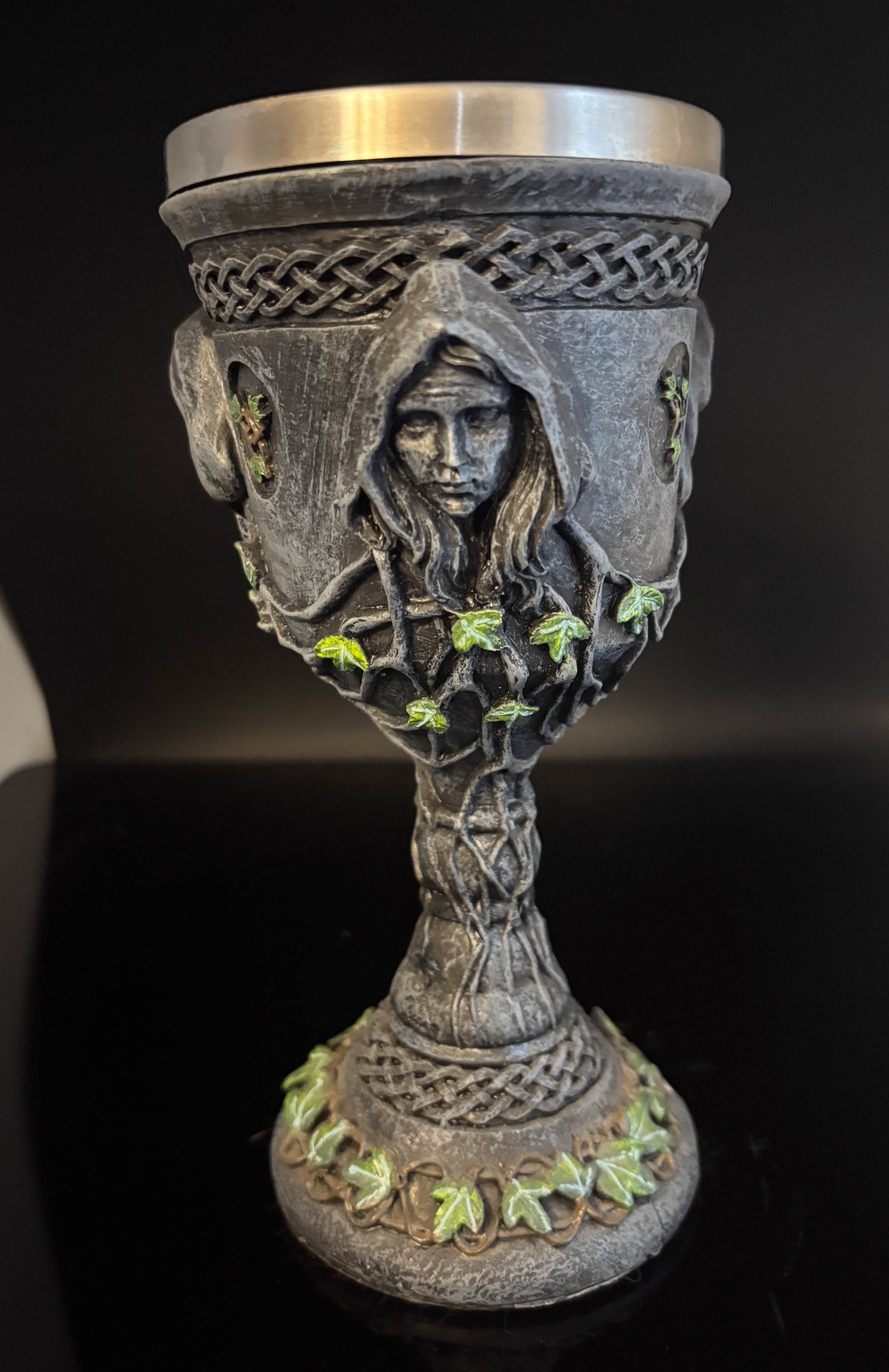 Mother Maiden Crone Triple Goddess Chalice 12oz (used)