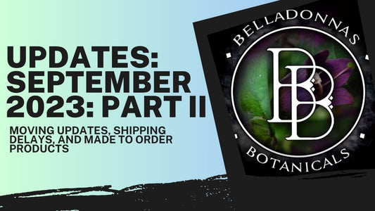 BB Updates: September 2023 Part II: Moving Updates, Shipping Delays, and Made to Order Products