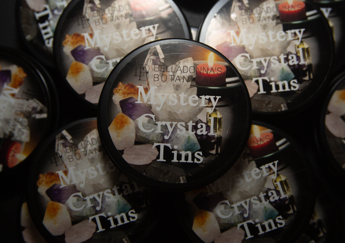 Reiki Charged Mystery Crystal Tins