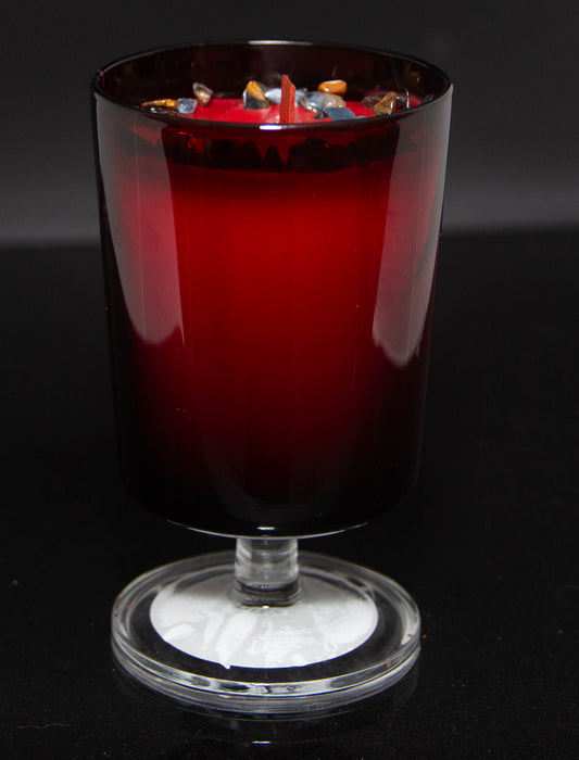 Dragon’s Blood Candle Tumbler (Vintage Lumiere Ruby Red Goblets)