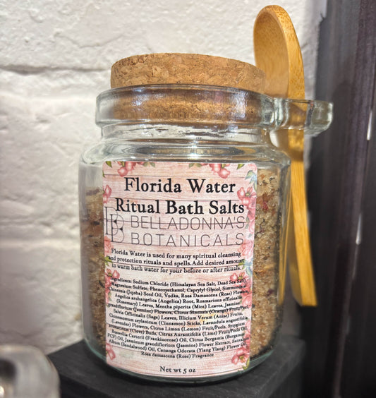 Florida Water Ritual Bath Salt Jar