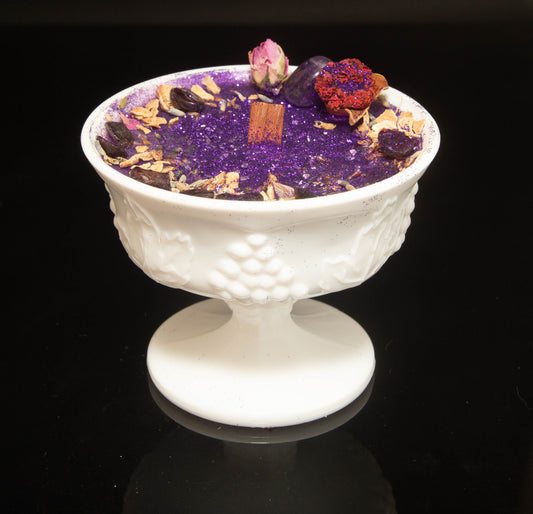 Hecate Devotional Candle (Milkglass Bowls)