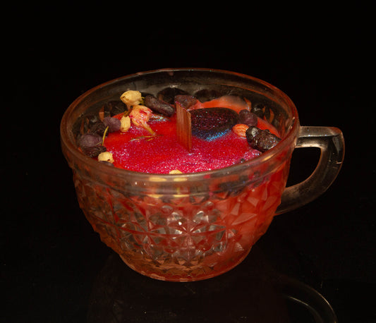 Lilith Devotional Candle Tumbler ( Jeanette Depression Glass Tea Cup)