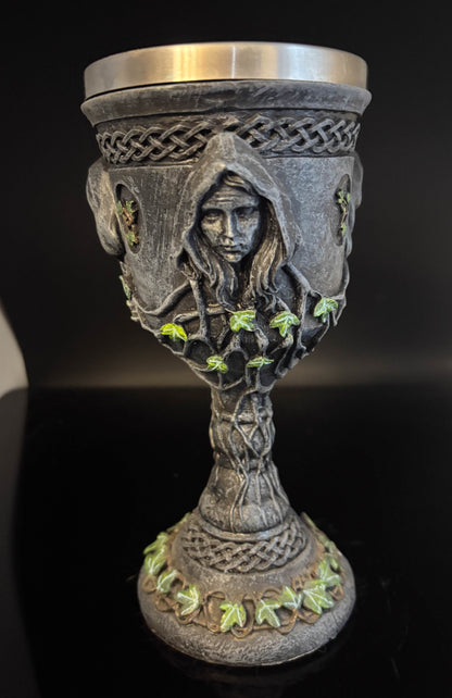 Mother Maiden Crone Triple Goddess Chalice 12oz (used)