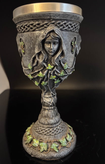 Mother Maiden Crone Triple Goddess Chalice 12oz (used)