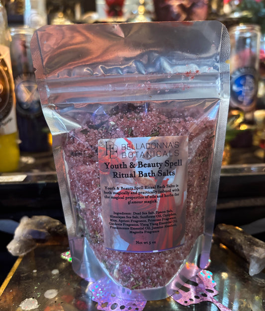 Youth & Beauty Spell Ritual Bath Salt Pouch